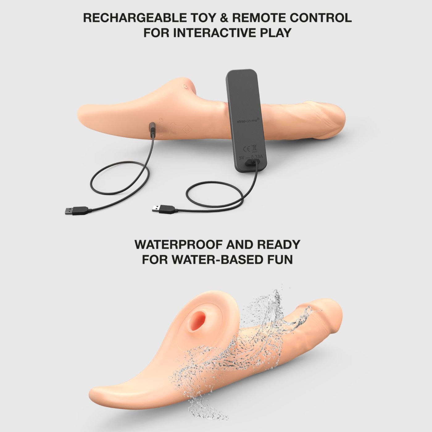 Strap-On-Me Multi Orgasm Realistic Remote Control Vibrating Dildo M