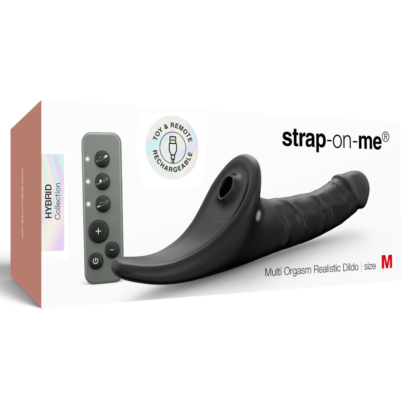 Strap-On-Me Multi Orgasm Realistic Remote Control Vibrating Dildo M