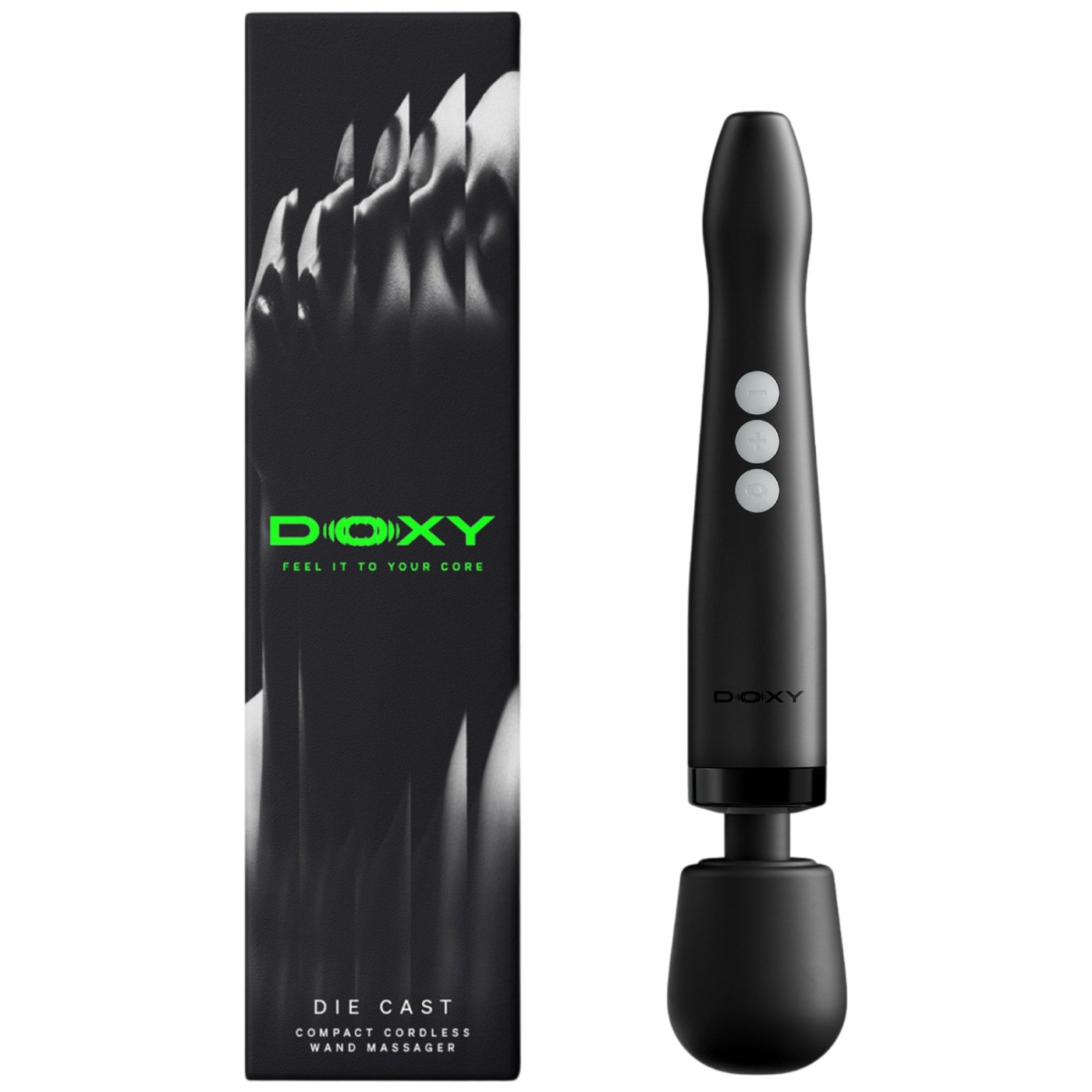 Doxy Die Cast Compact Cordless Wand Vibrator Matte Black