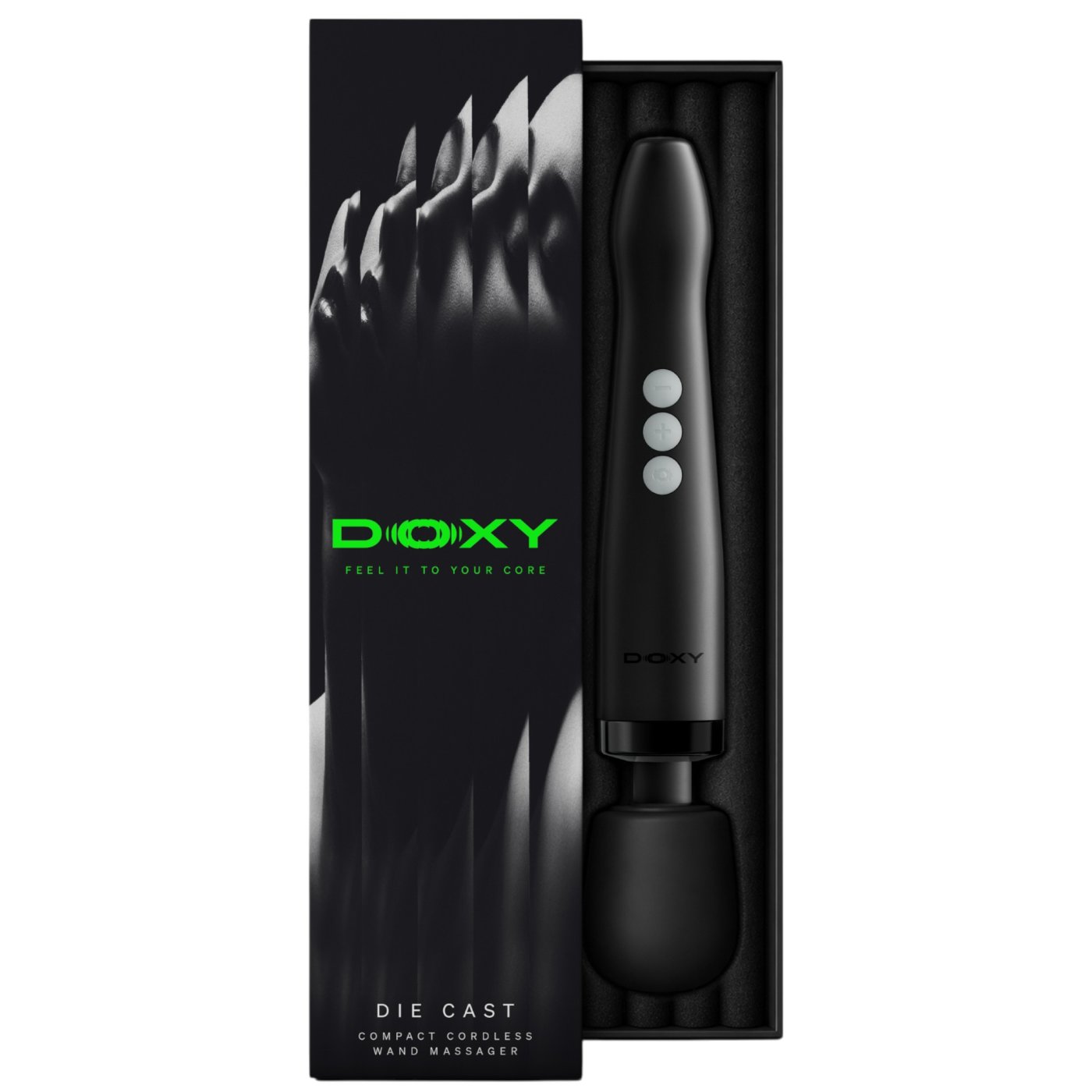 Doxy Die Cast Compact Cordless Wand Vibrator Matte Black