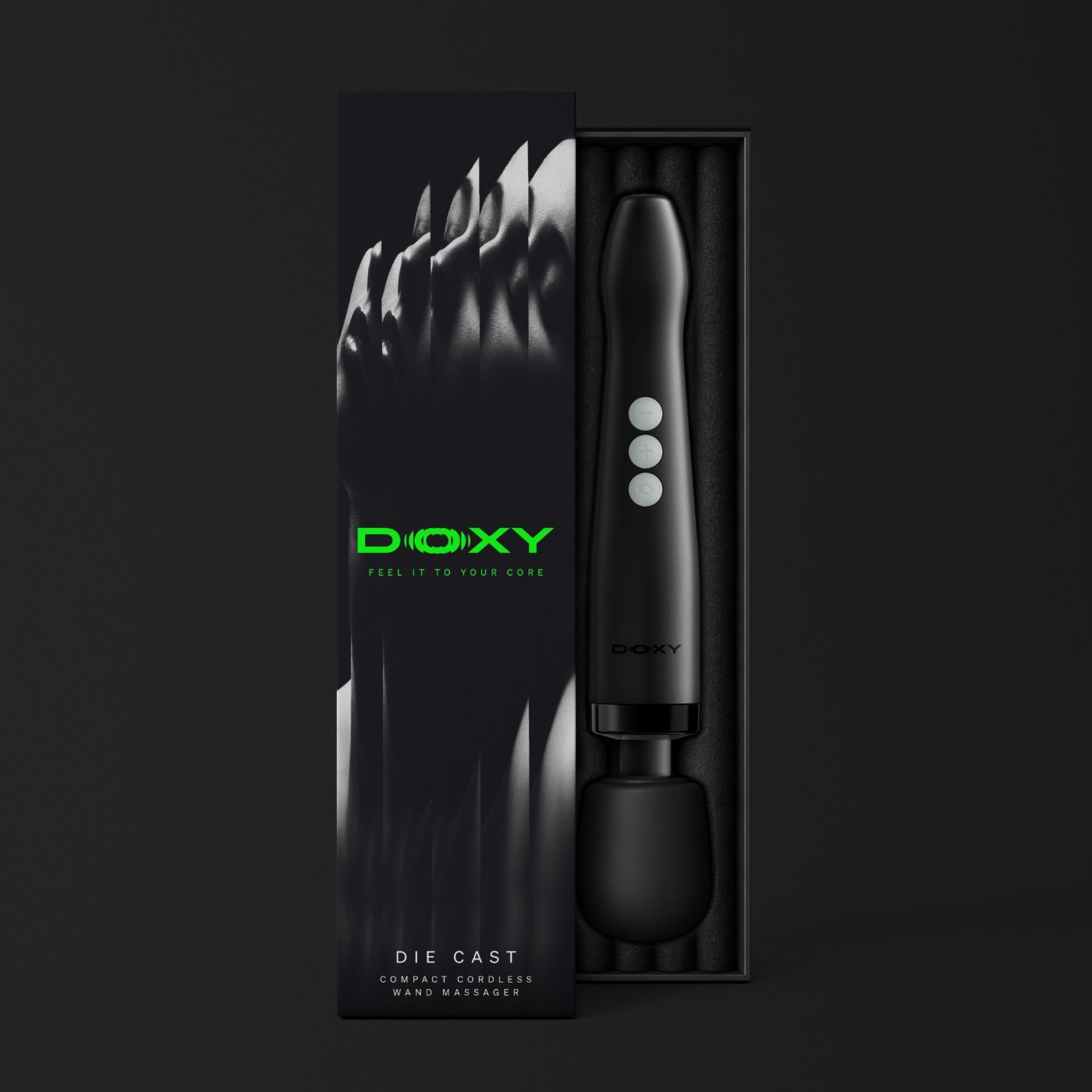 Doxy Die Cast Compact Cordless Wand Vibrator Matte Black