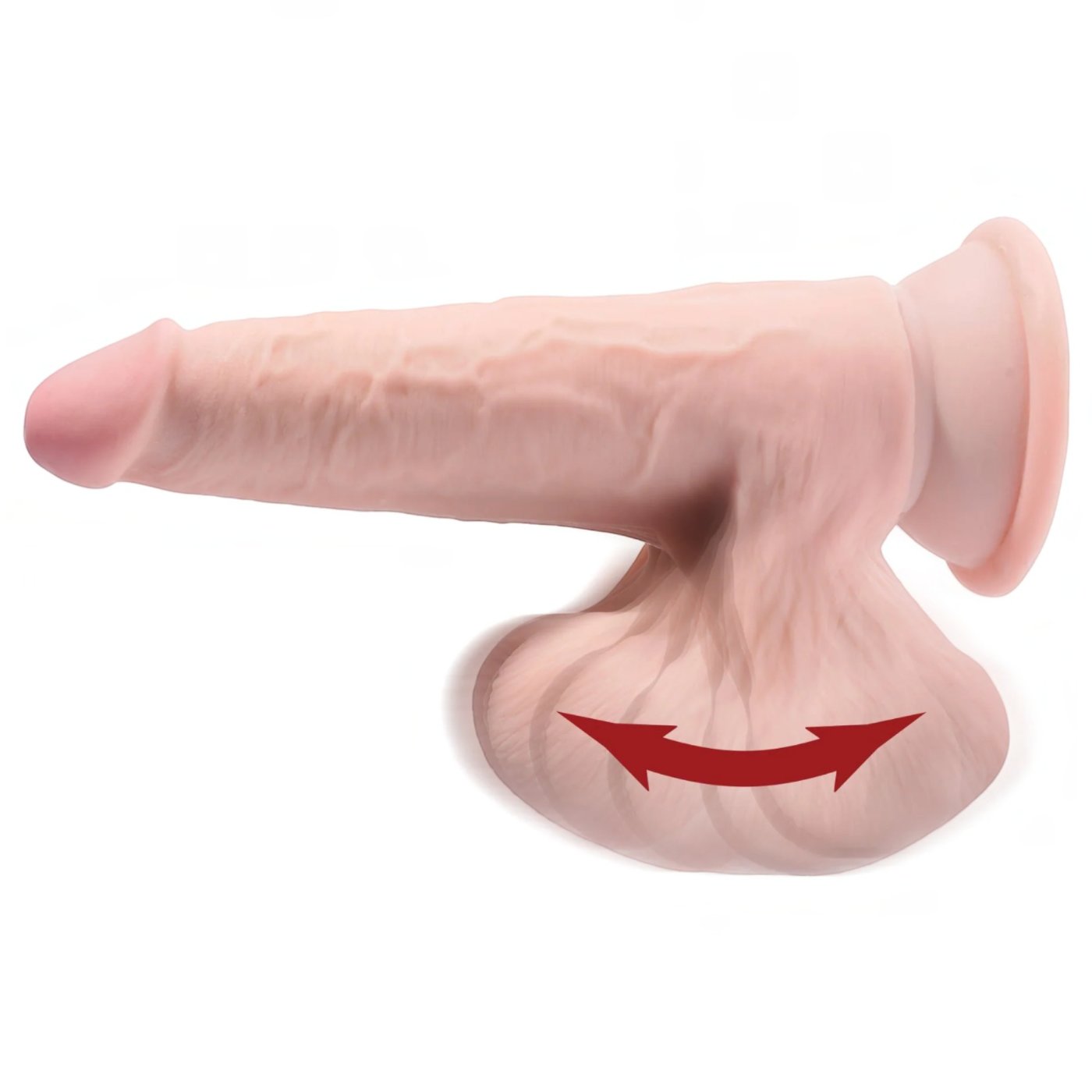 King Cock Plus 7 Inch Triple-Density Dildo with Swinging Balls