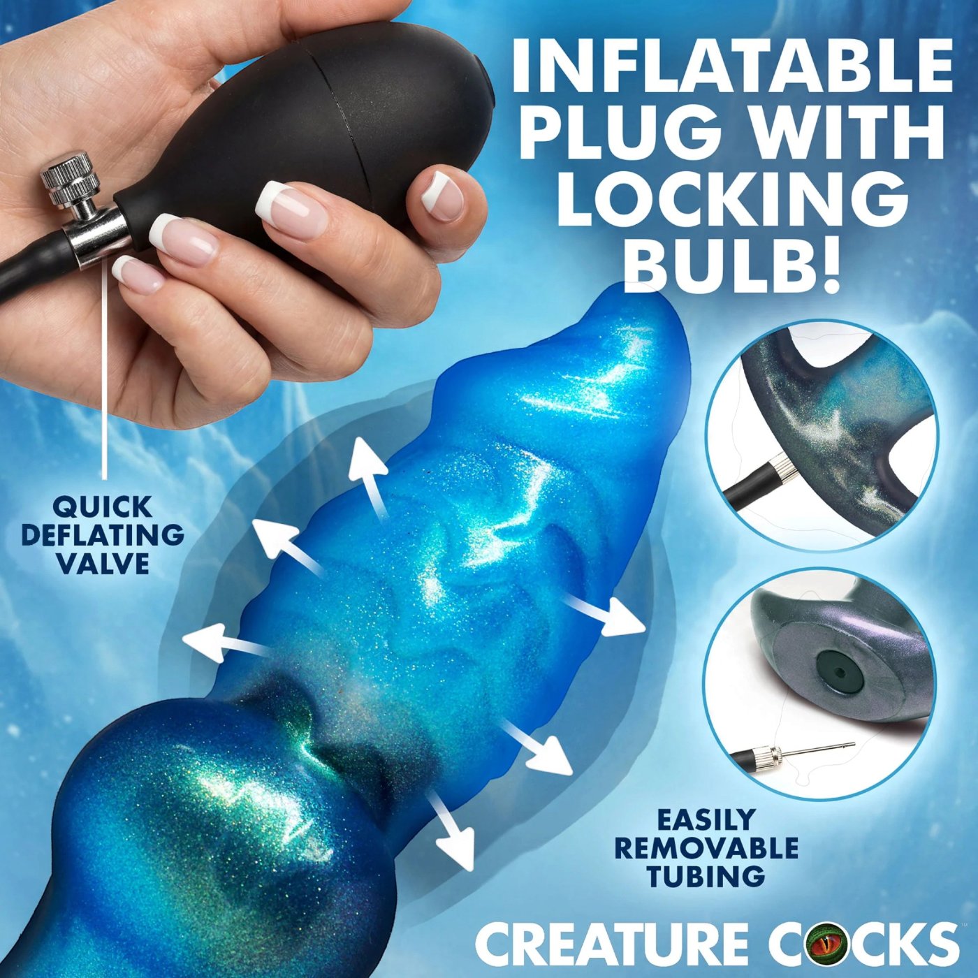 Creature Cocks Blizzard Silicone Inflatable Butt Plug