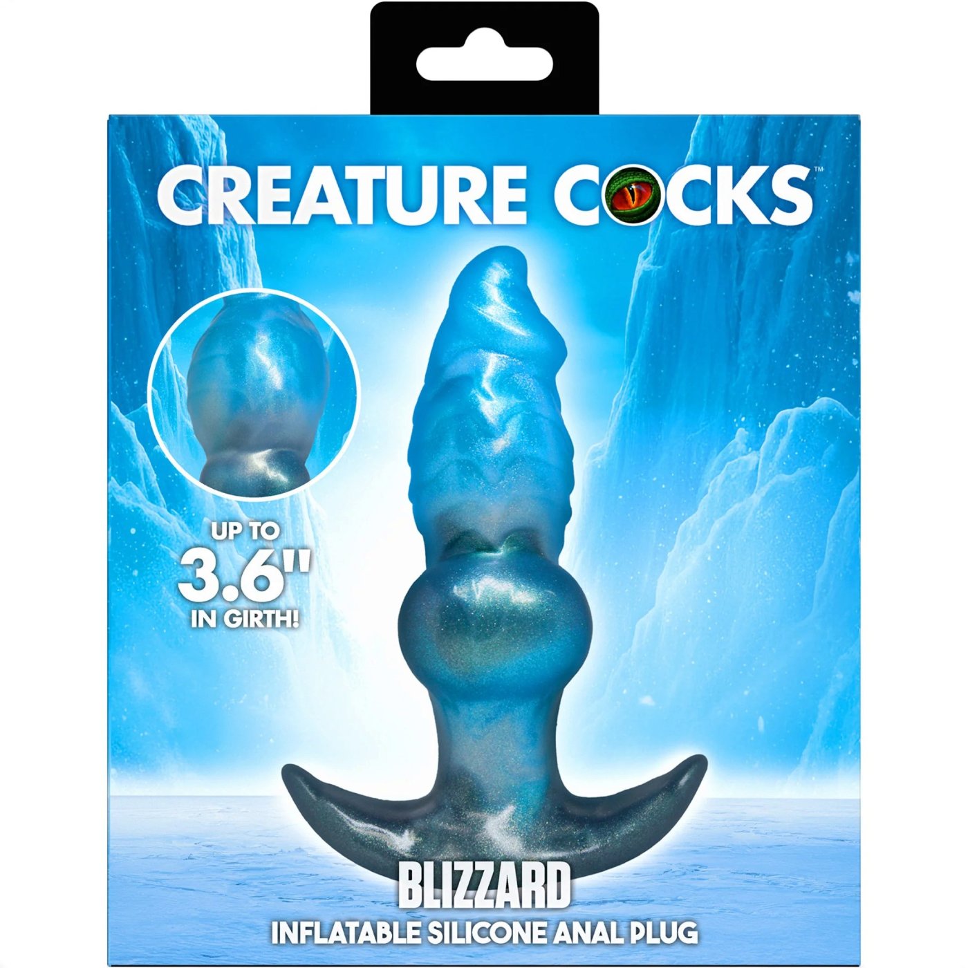 Creature Cocks Blizzard Silicone Inflatable Butt Plug