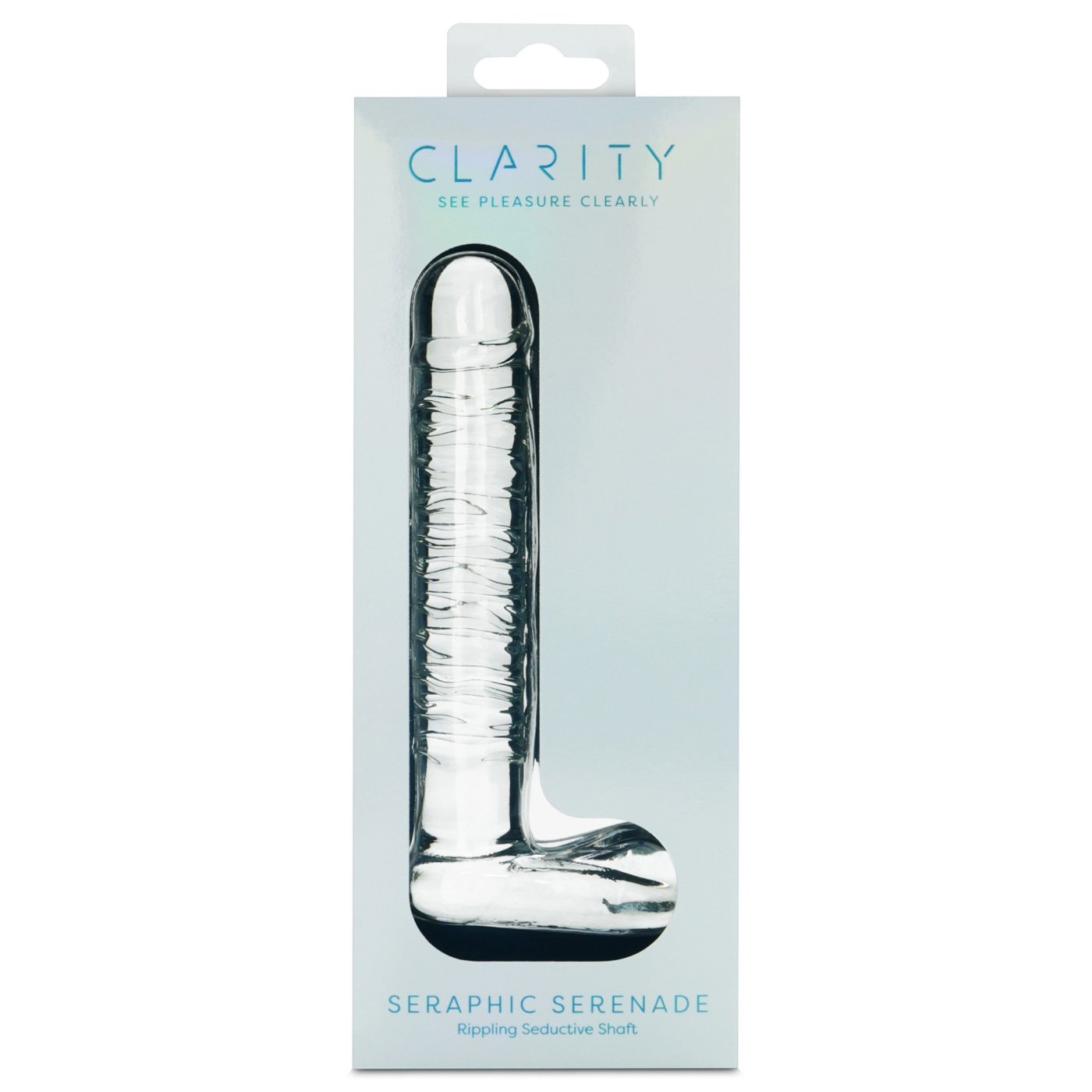 Clarity Seraphic Serenade Ribbed Glass Dildo 6.3 Inch