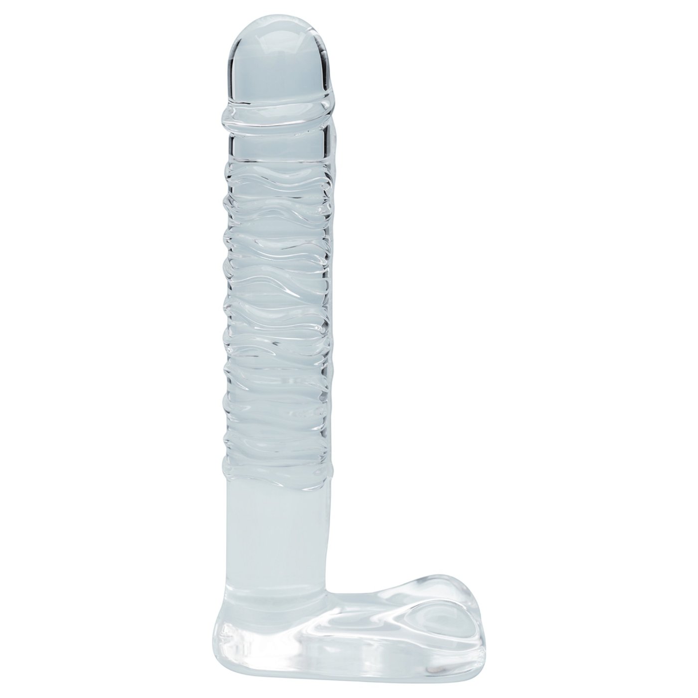 Clarity Seraphic Serenade Ribbed Glass Dildo 6.3 Inch