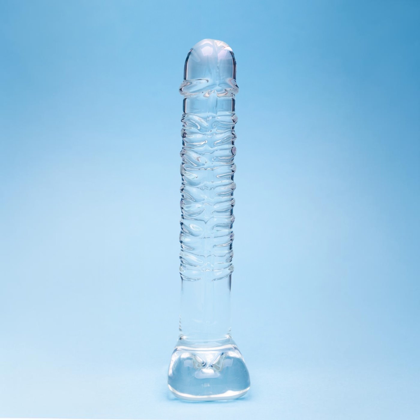 Clarity Seraphic Serenade Ribbed Glass Dildo 6.3 Inch