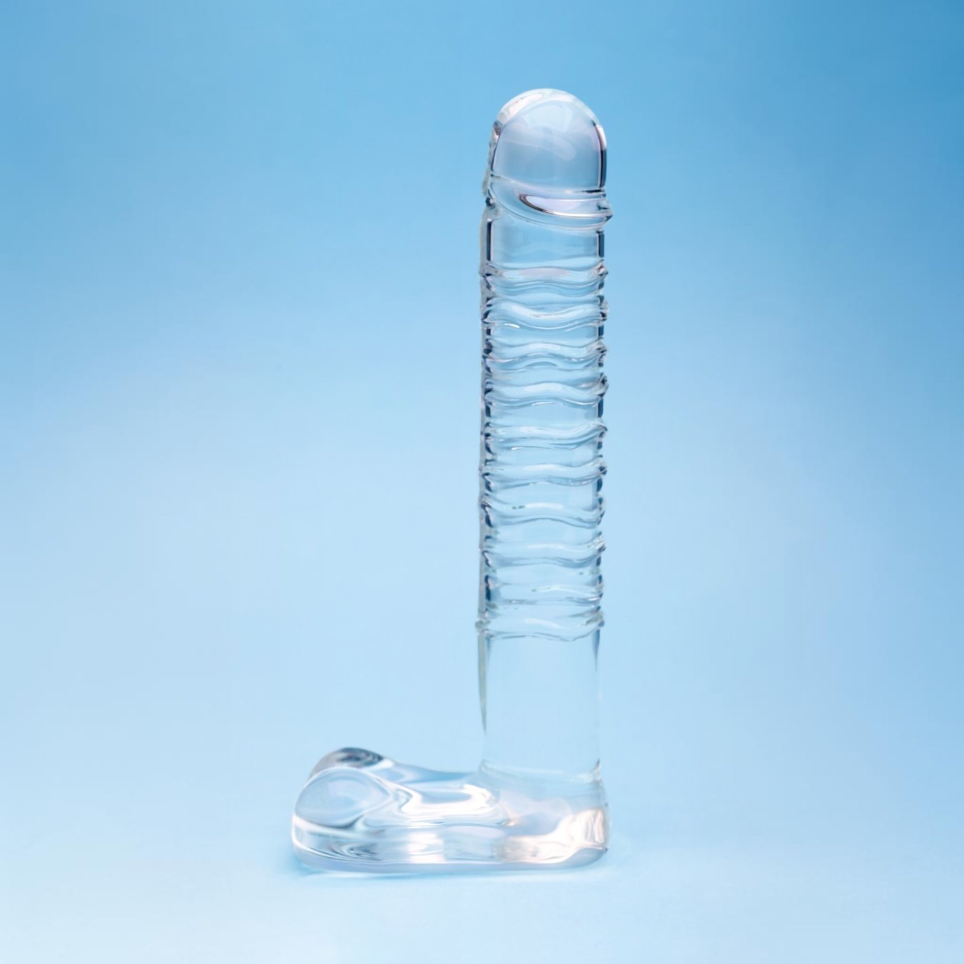 Clarity Seraphic Serenade Ribbed Glass Dildo 6.3 Inch