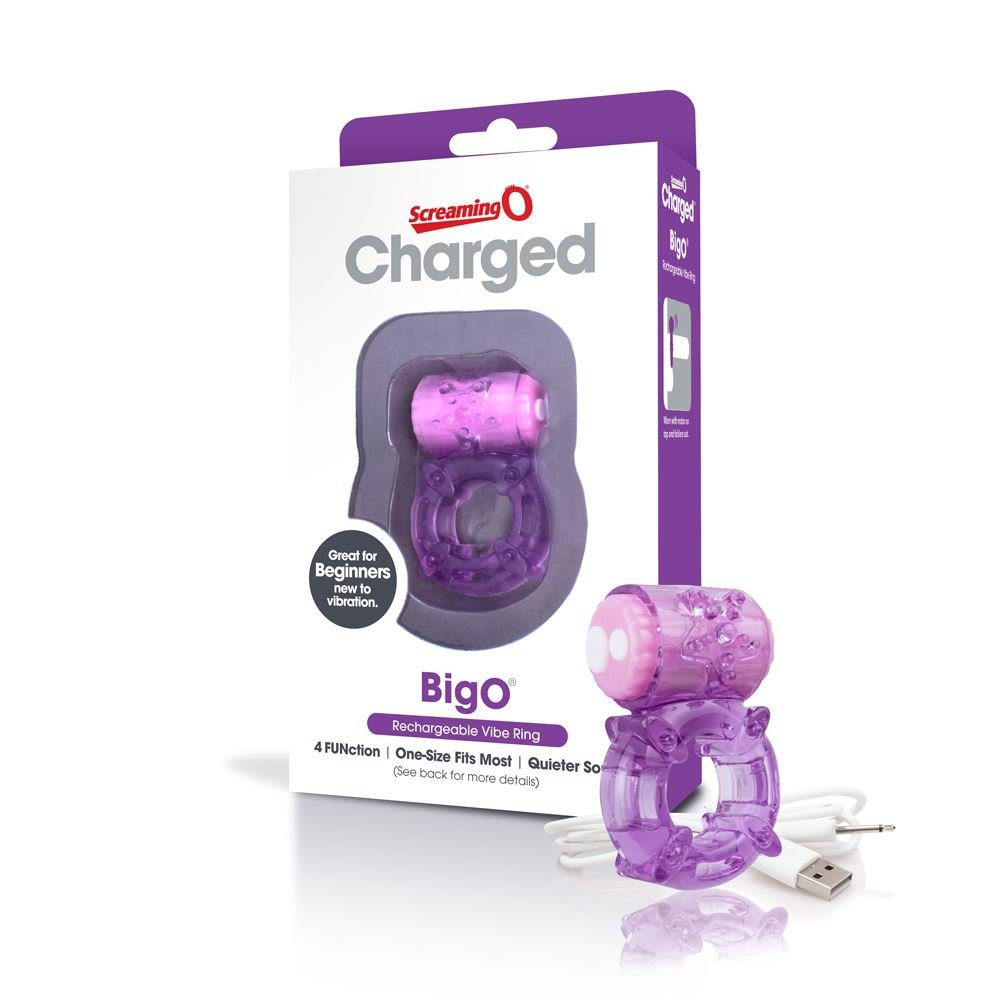 Screaming O The Big O Rechargeable Vibrating Cock Ring Purple