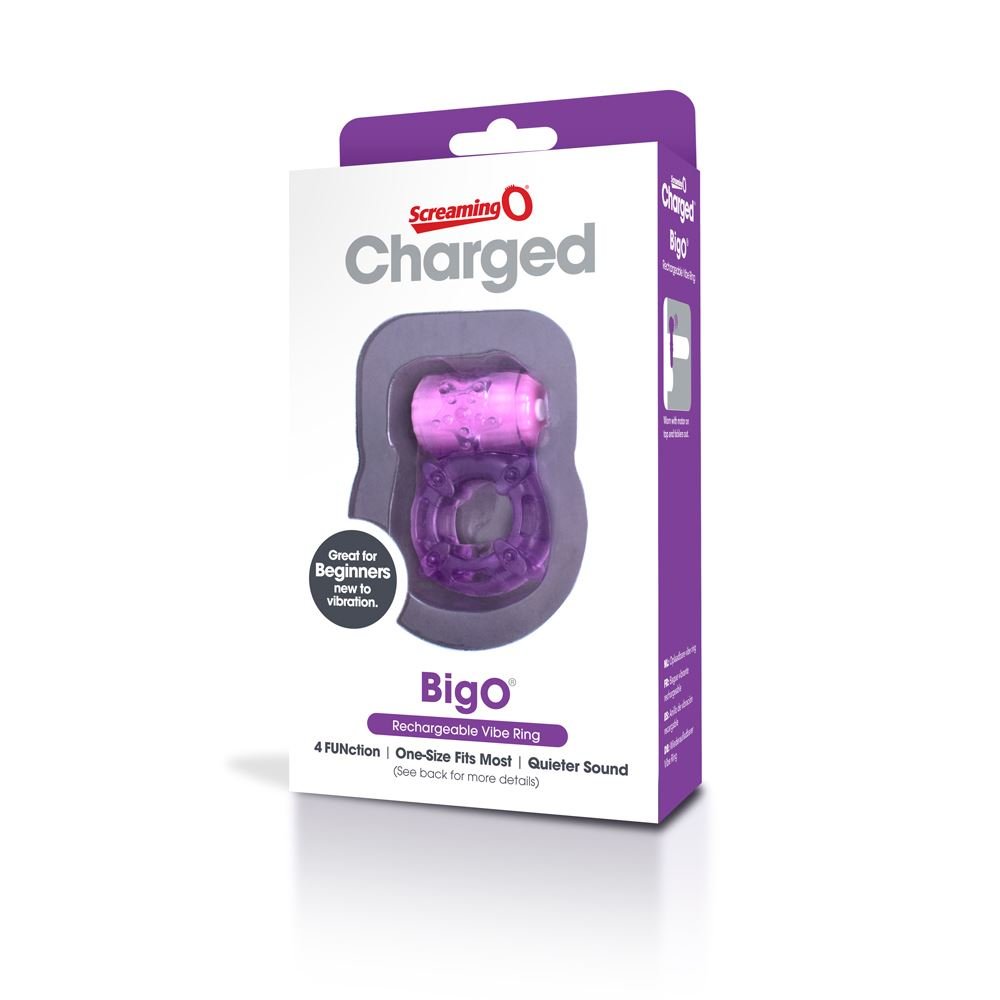 Screaming O The Big O Rechargeable Vibrating Cock Ring Purple