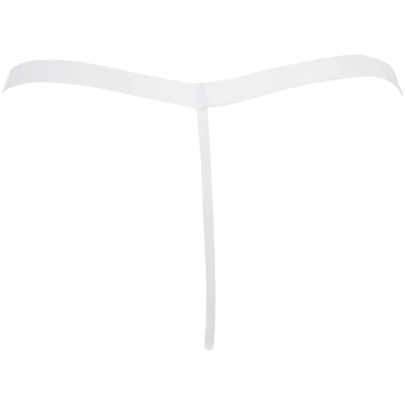 Rimba Men’s White Sheer Mesh Zip-Front G-String