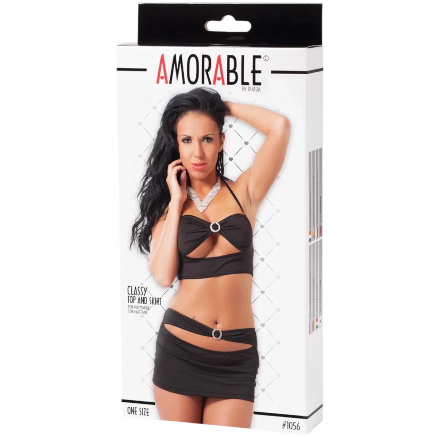 Rimba Mini Skirt & Crop Top Set Black