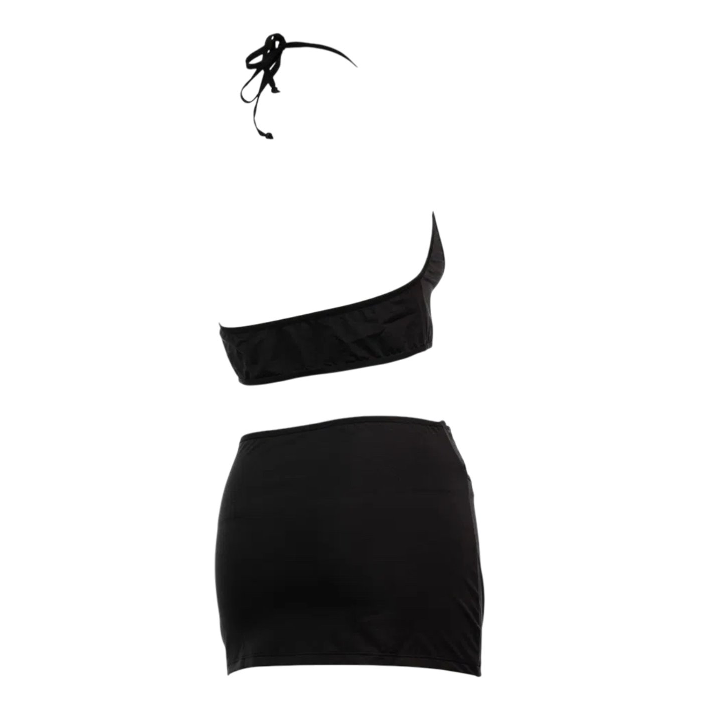 Rimba Mini Skirt & Crop Top Set Black