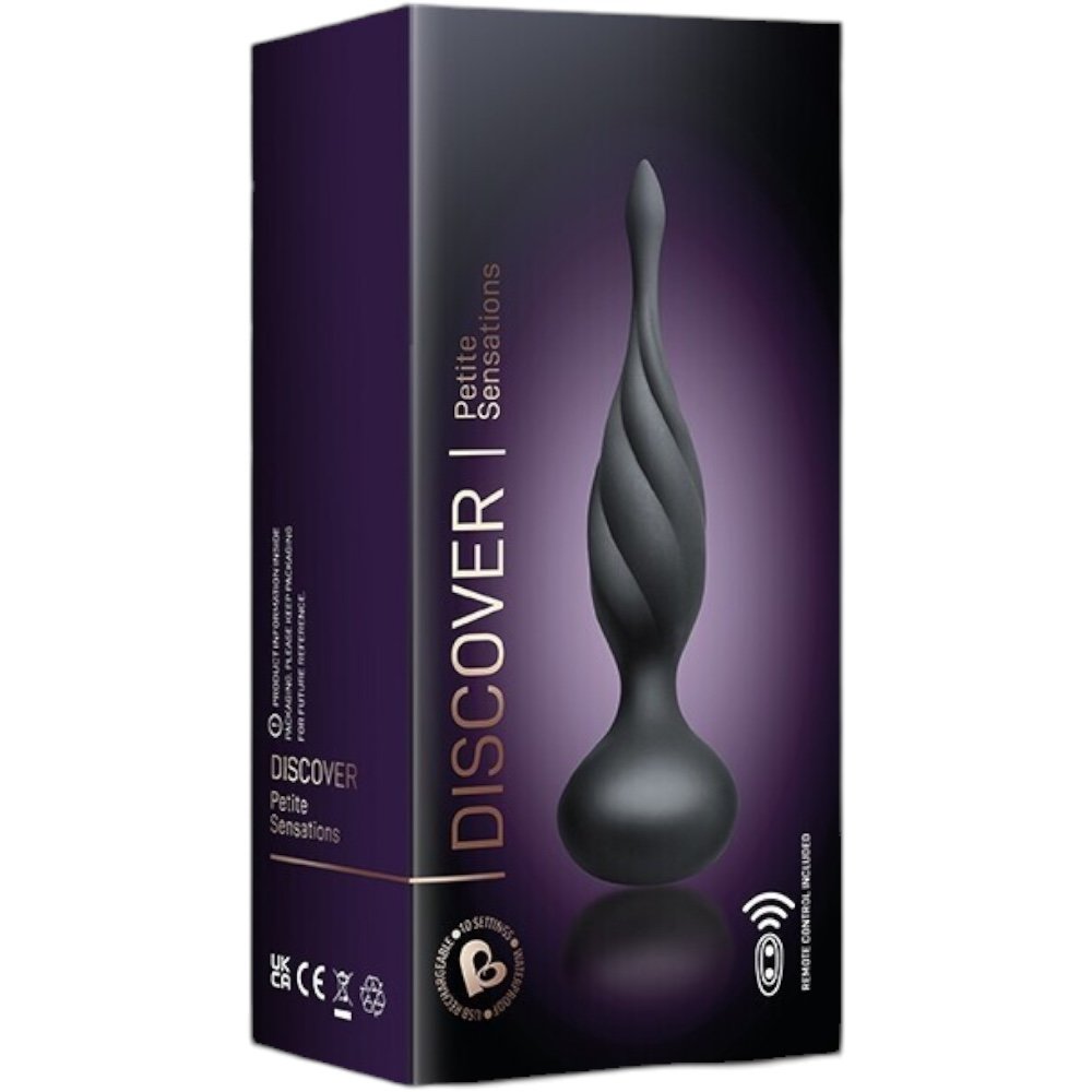 Rocks Off Petite Sensations Discover Remote Control Butt Plug Black