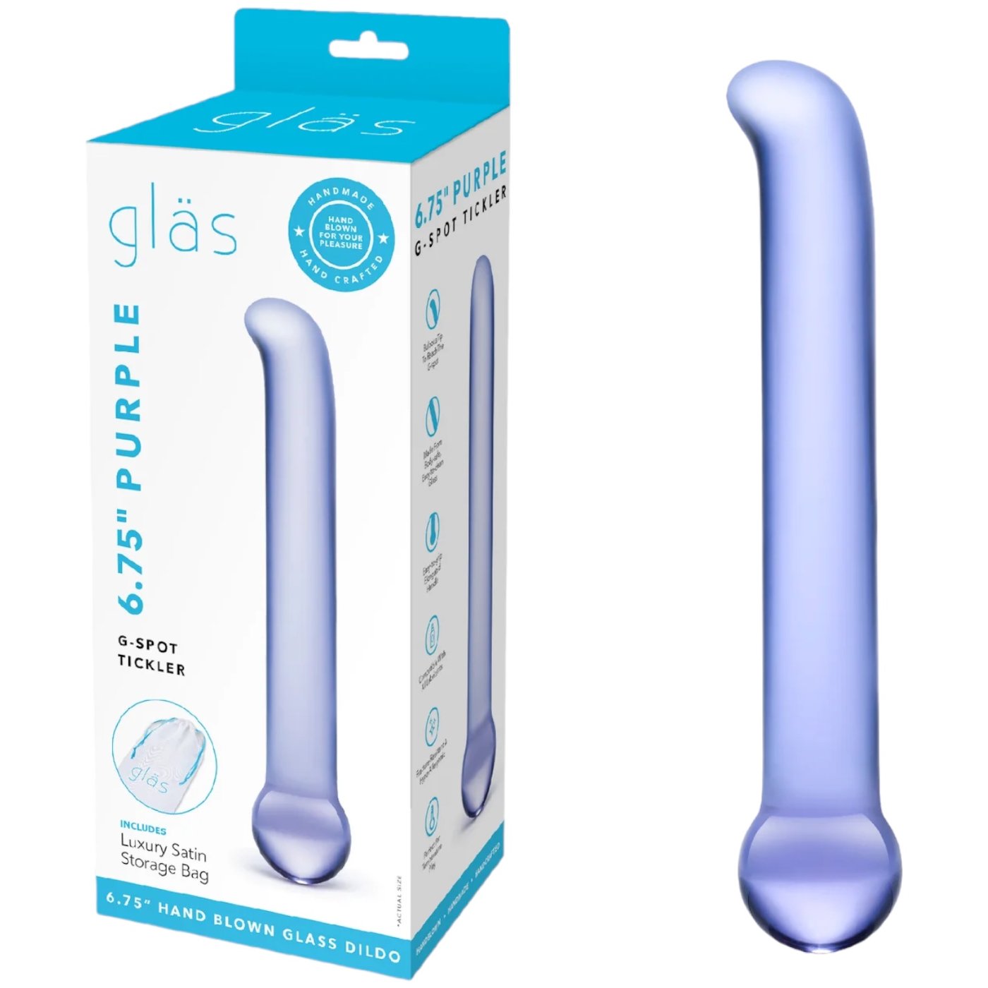 Glas Purple G-Spot Glass Dildo