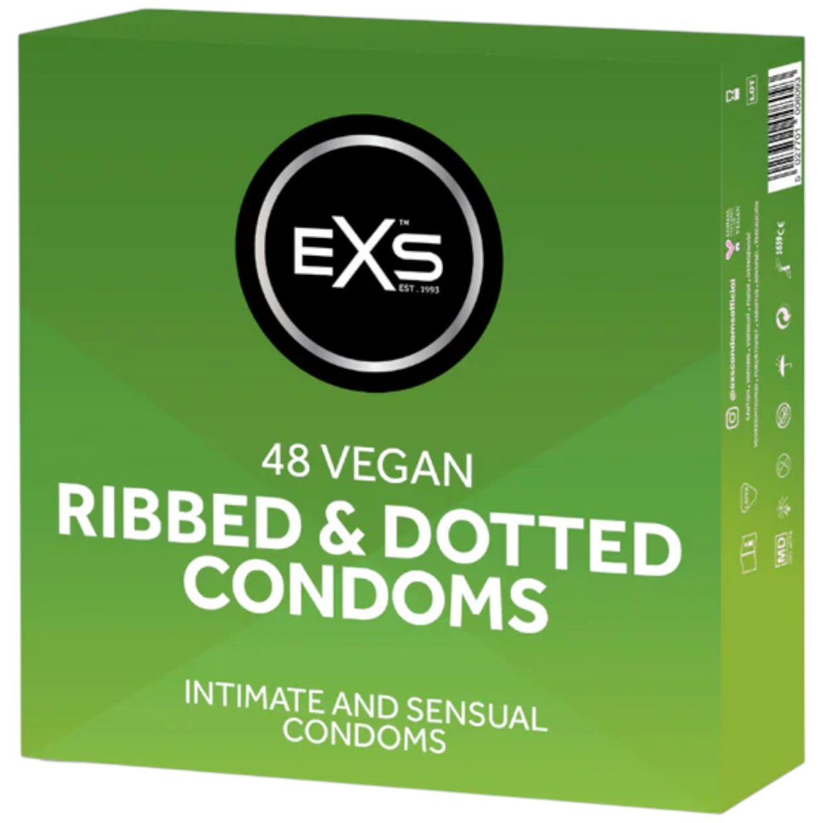 EXS Ribbed &amp; Dotted Condoms 48 Pack – EXS