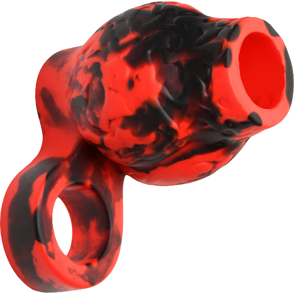 Creature Cocks Hell Hound Silicone Penis Sleeve and Ball Stretcher Red