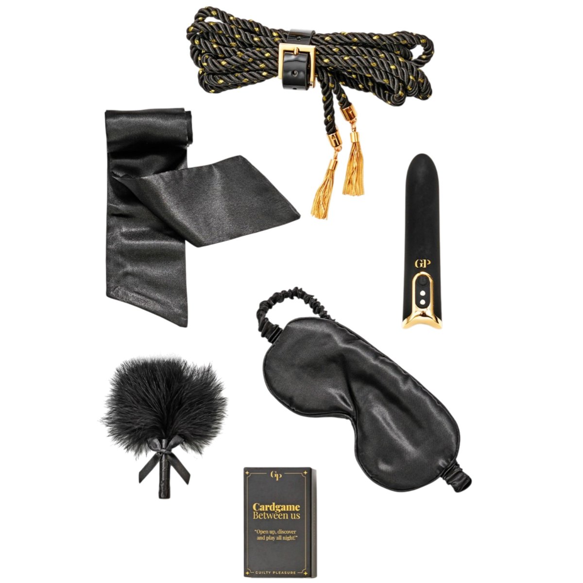 Guilty Pleasure Indulge Subtle Spark 6-Piece Bondage Starter Kit