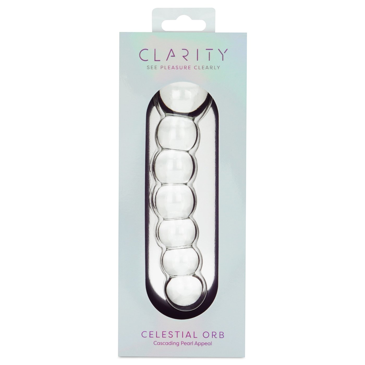 Clarity Celestial Orb Double Ended Glass Dildo 6.6 Inch