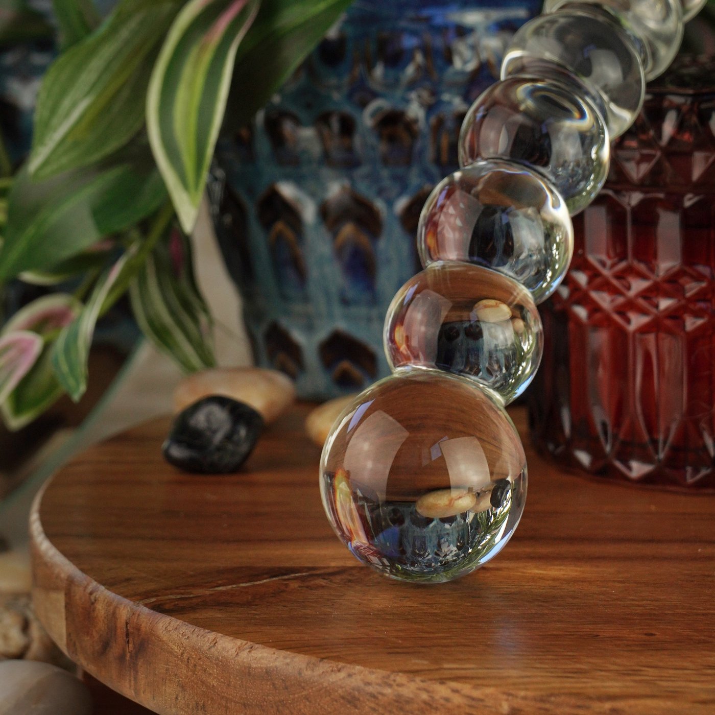 Clarity Celestial Orb Double Ended Glass Dildo 6.6 Inch
