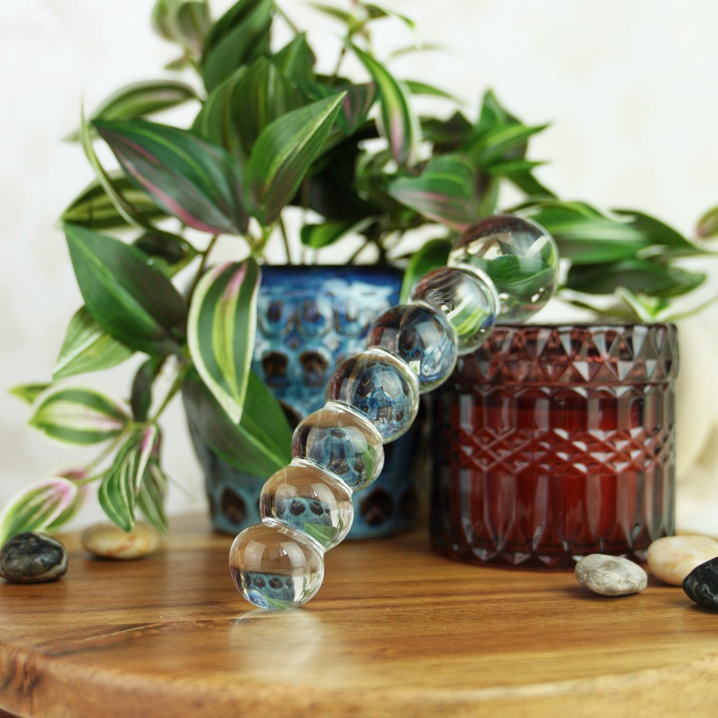 Clarity Celestial Orb Double Ended Glass Dildo 6.6 Inch
