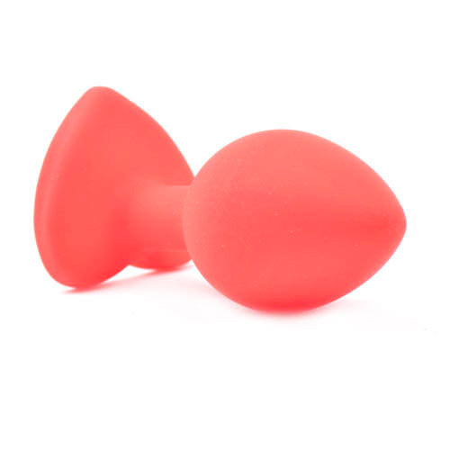 Valentines Heart Shaped Diamond Base Butt Plug Small Red
