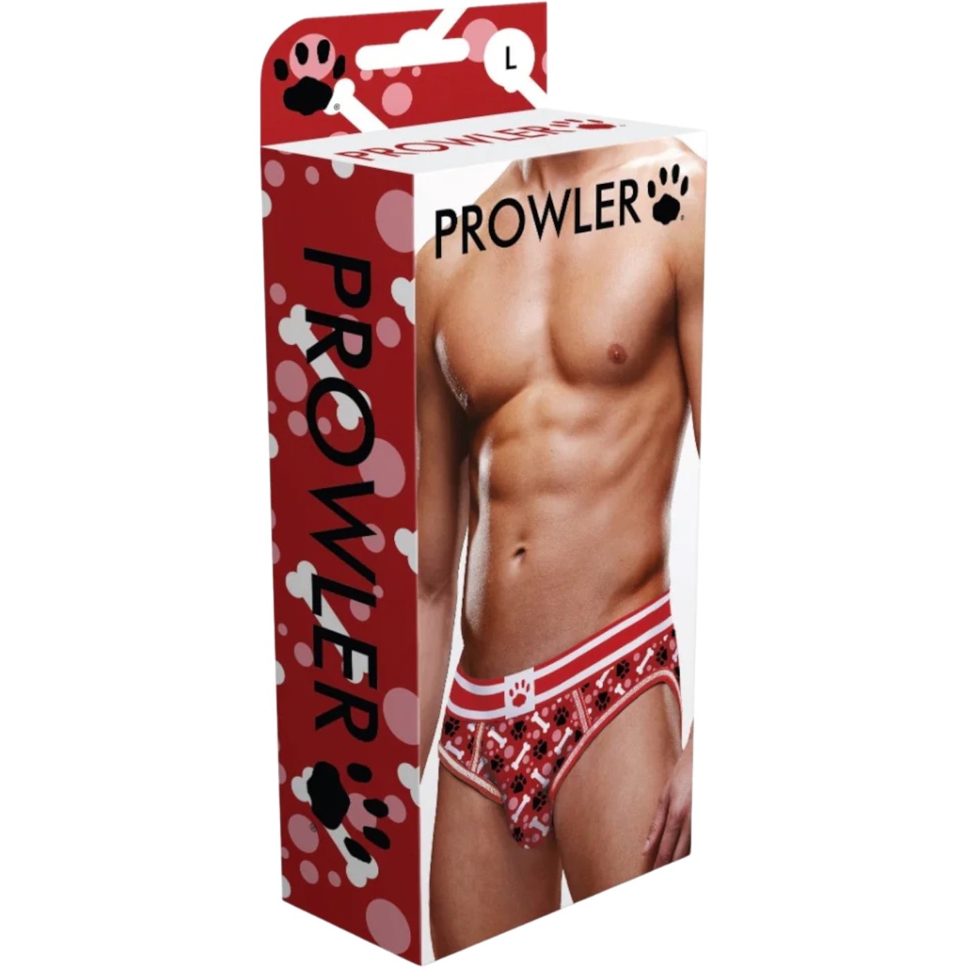 Prowler Red Paw Backless Brief Red White
