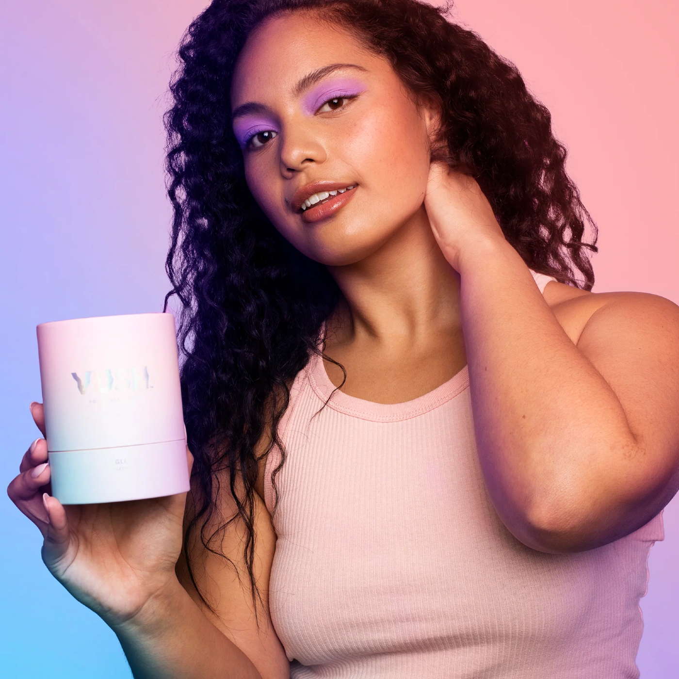 Vush Gloss Compact Rechargeable Pink Bullet Vibrator