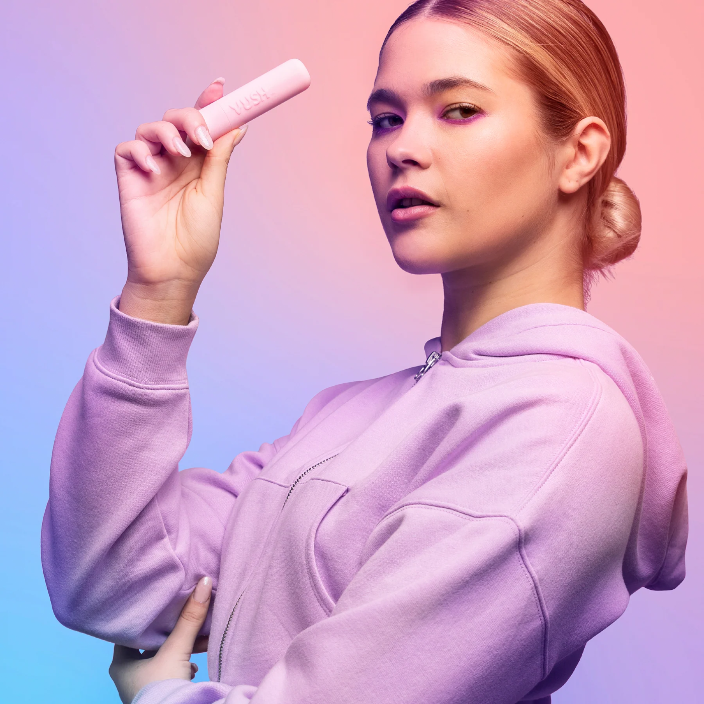 Vush Gloss Compact Rechargeable Pink Bullet Vibrator