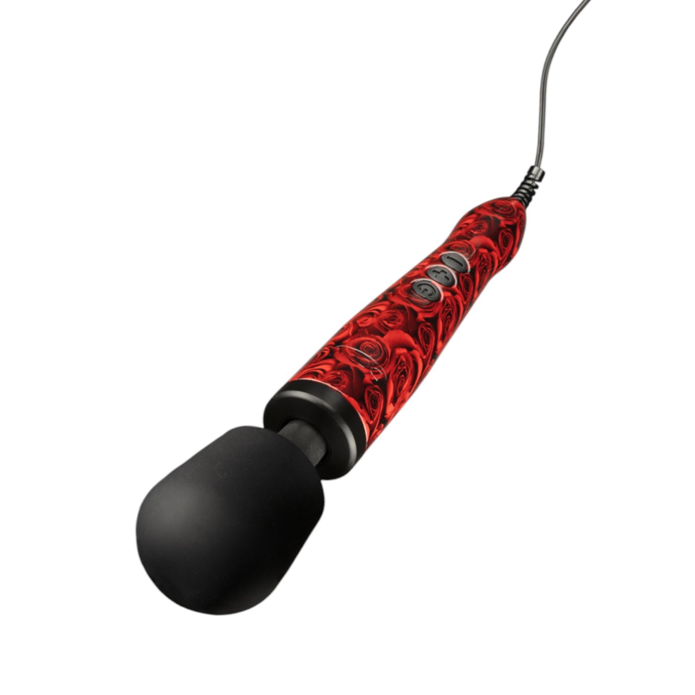 Doxy Original Rose-Patterned Wand Massager Red
