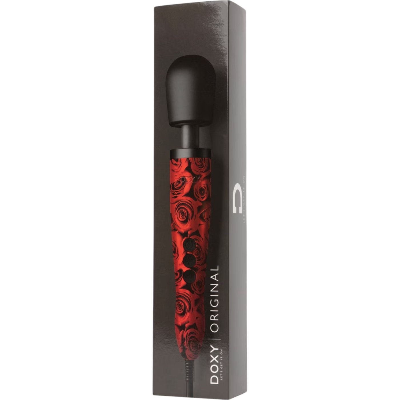 Doxy Original Rose-Patterned Wand Massager Red