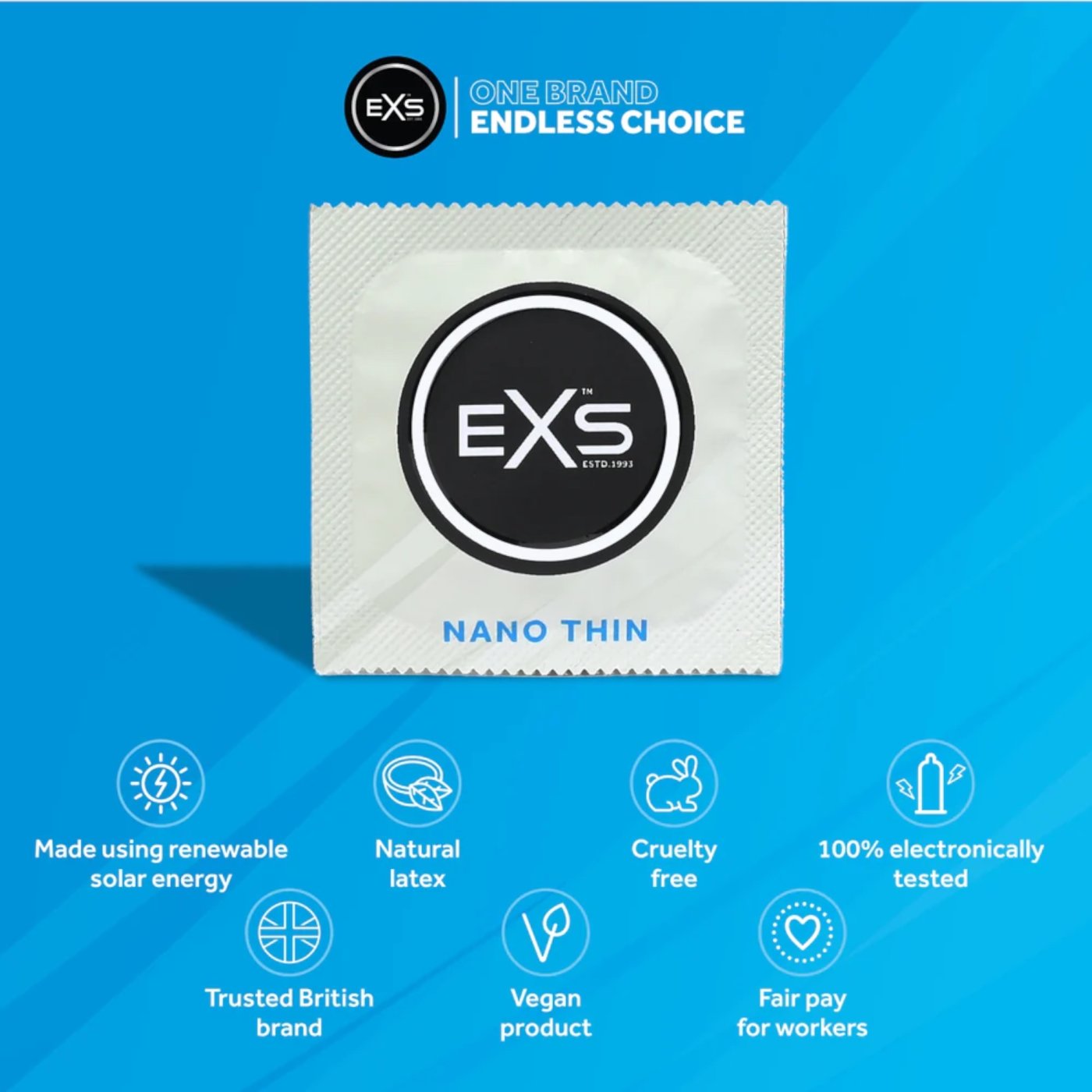EXS Nano Thin Condoms 48 Pack