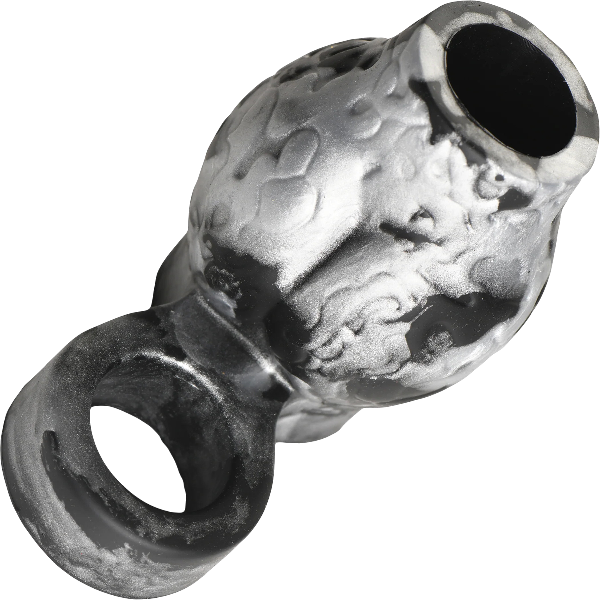 Creature Cocks Night Prowler Silicone Girth Enhancer with Ball Strap Silver