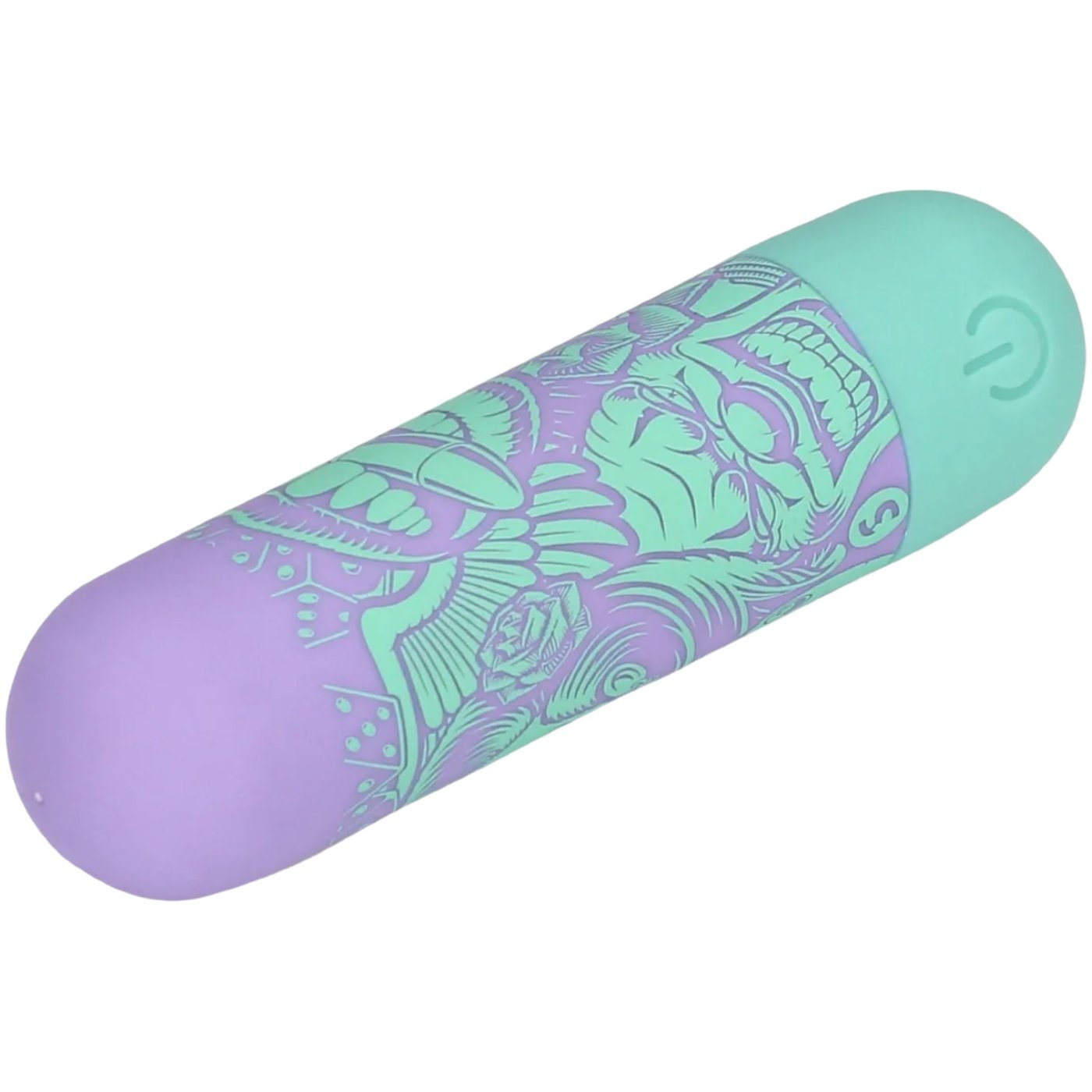 S-Line Lip Off Some Steam Rechargeable Bullet Vibrator Green & Purple