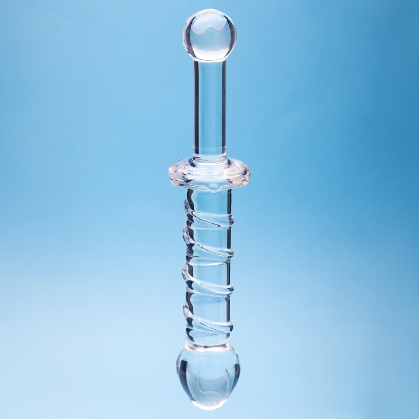 Clarity Elysian Swirl Double Ended Glass Dildo 9 Inch