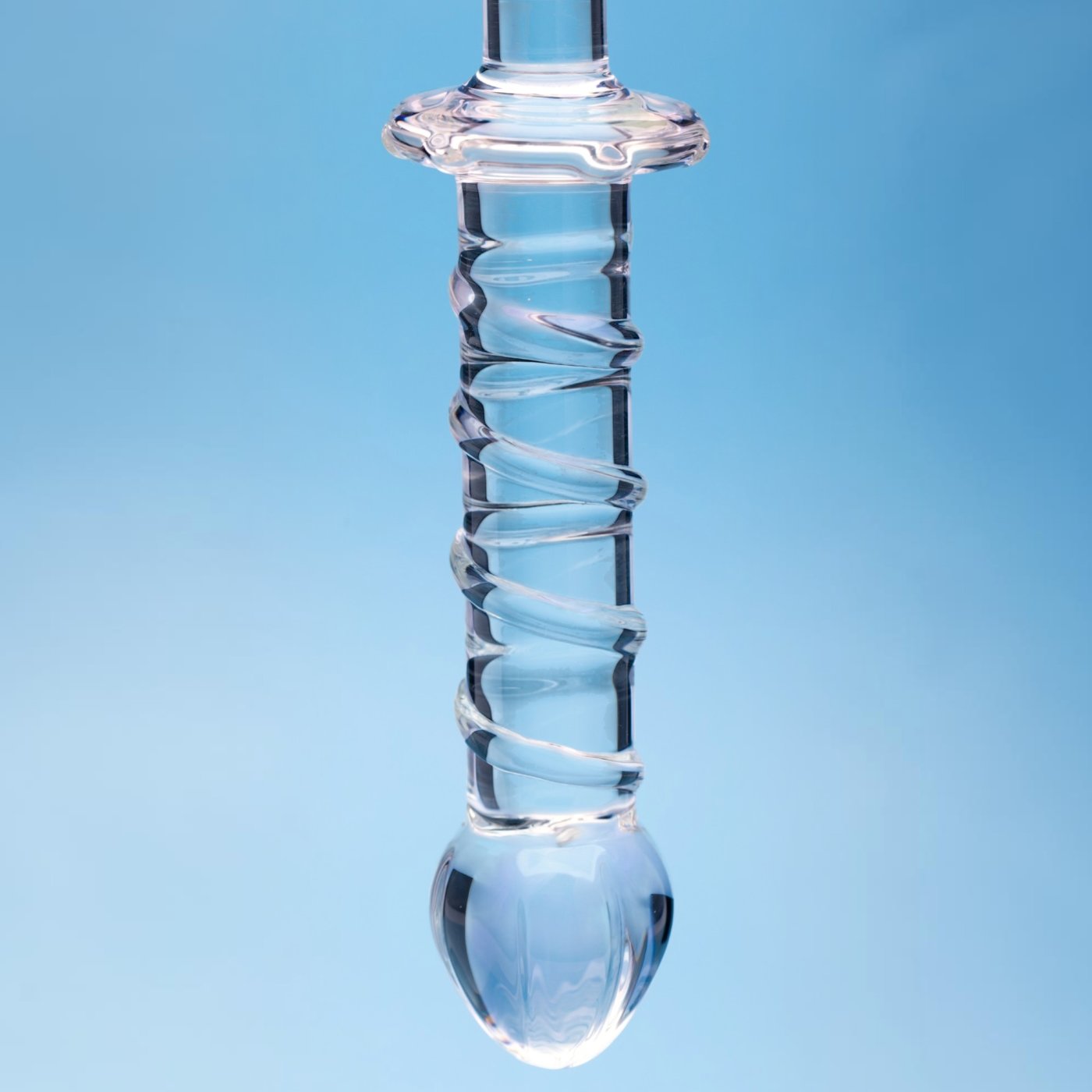 Clarity Elysian Swirl Double Ended Glass Dildo 9 Inch