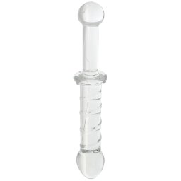 Clarity Elysian Swirl Double Ended Glass Dildo 9 Inch