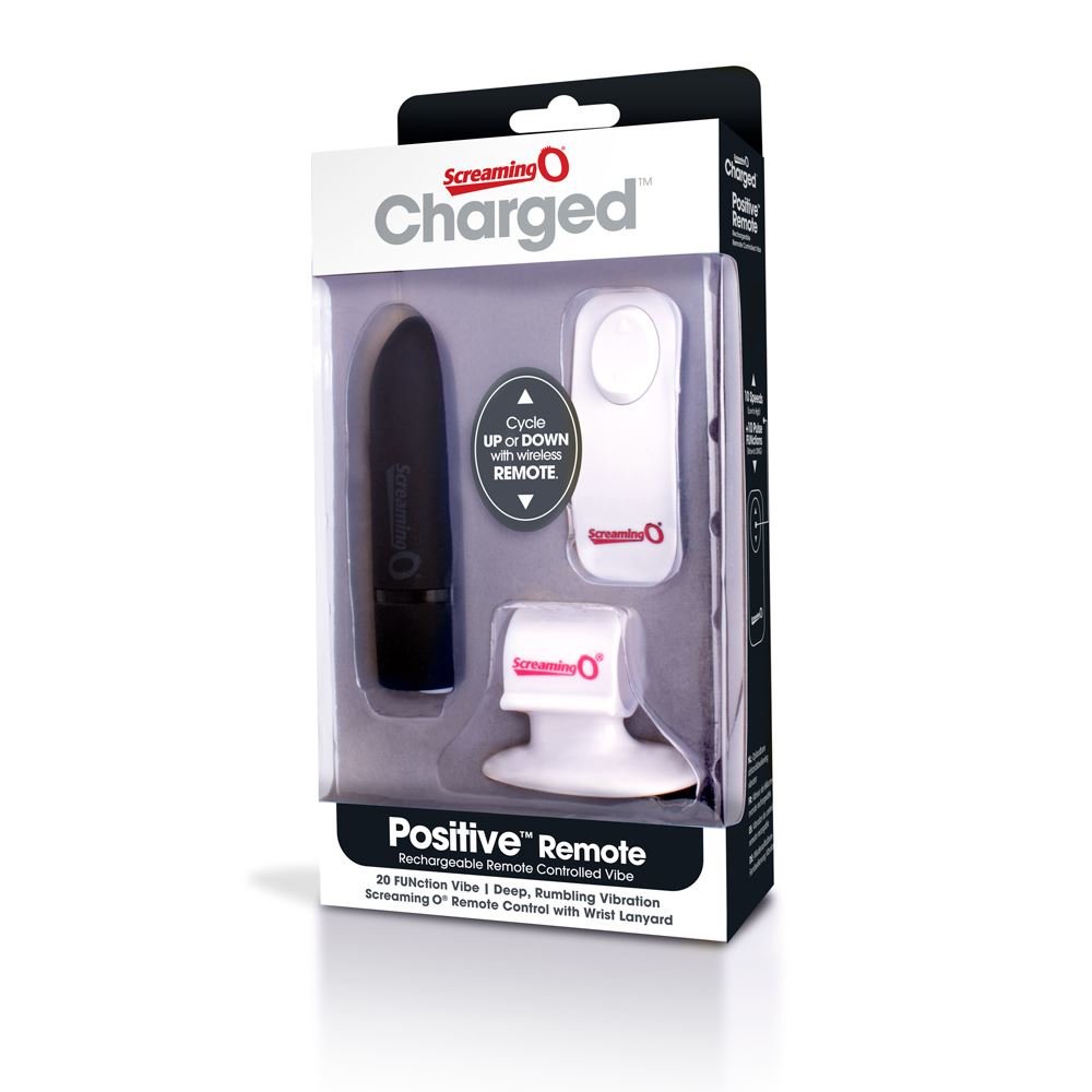 Screaming O Positive Rechargeable Remote Controlled Bullet Vibrator Black