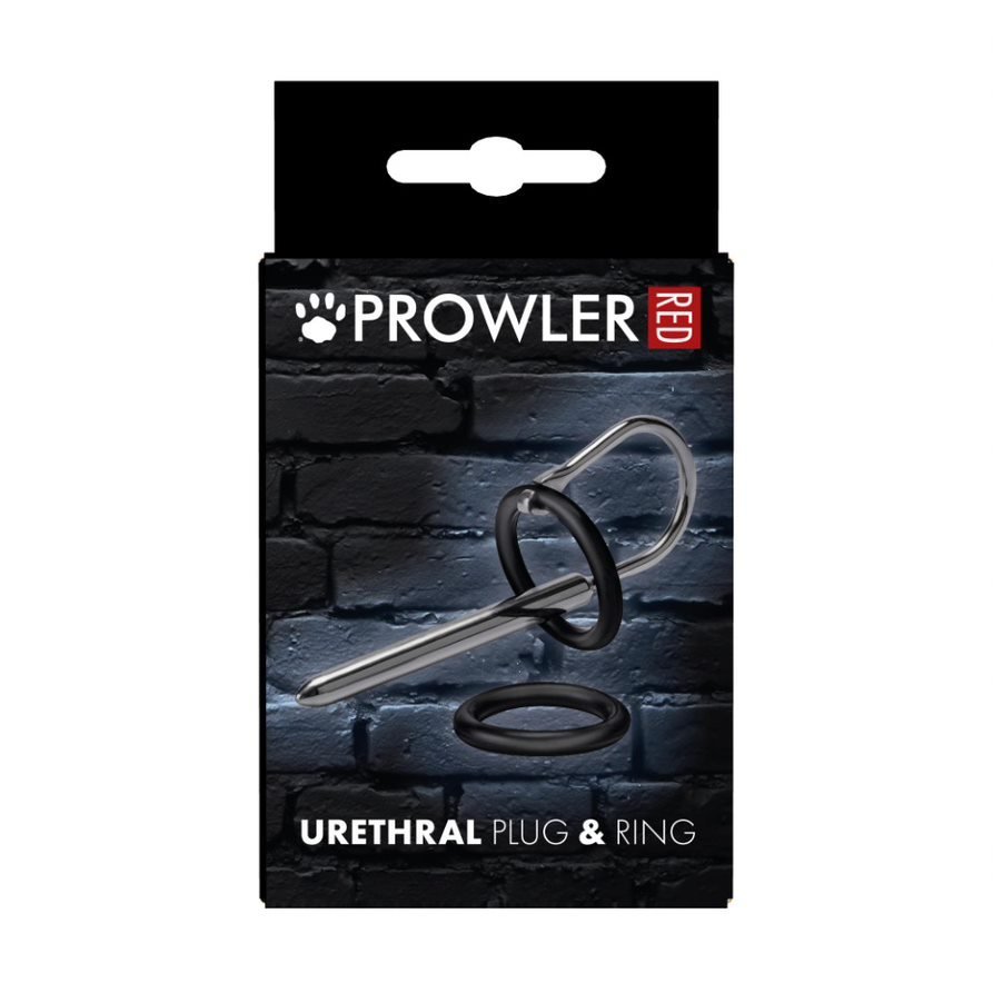 Prowler RED Urethol Stimulation Stainless Steel Plug And Stretchy Rubber Ring