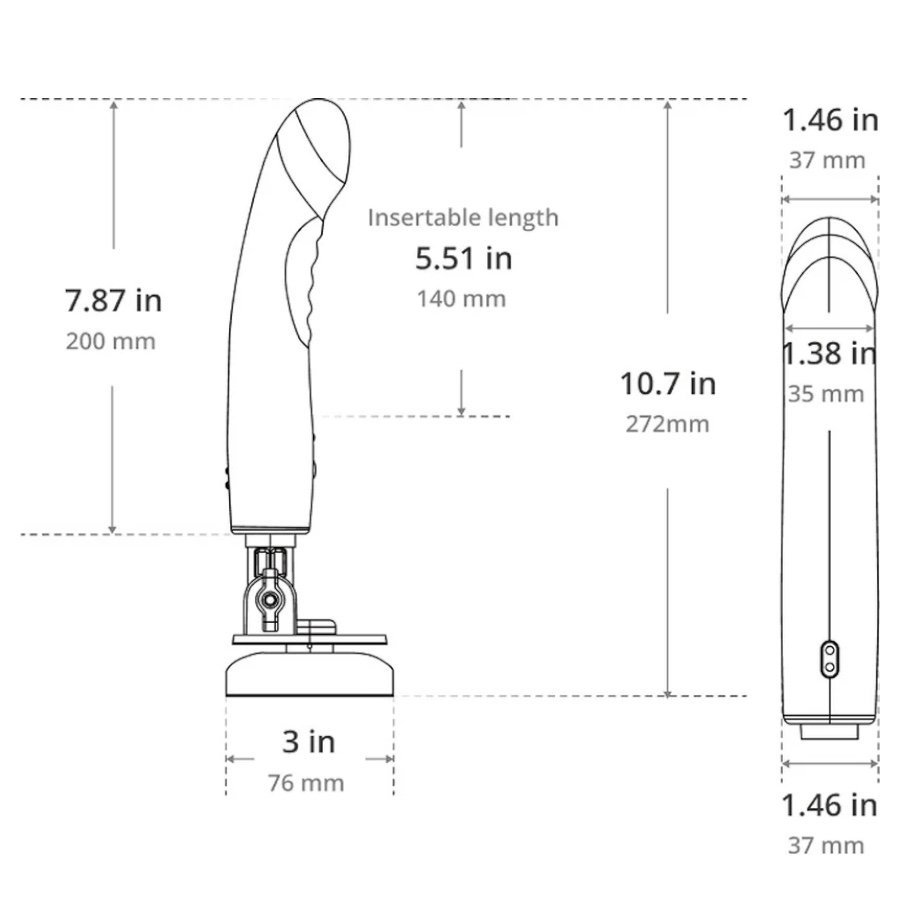 Lovense Mission 2 App-Controlled Touch Sensitive Vibrating Dildo with Suction Cup