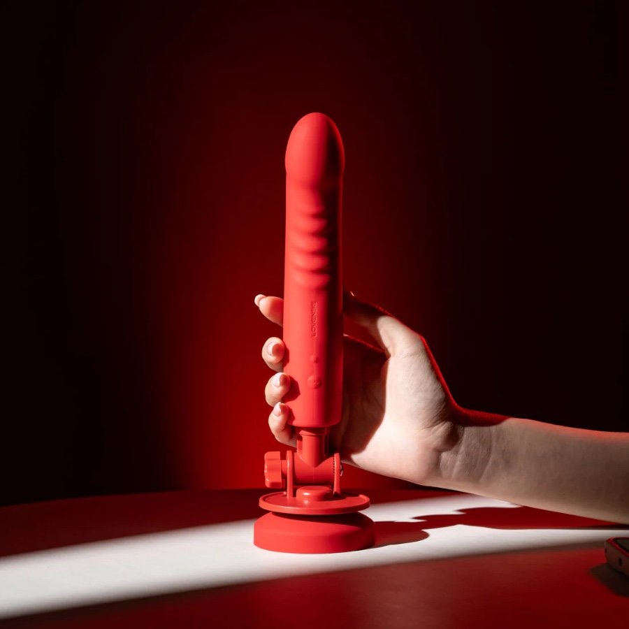 Lovense Mission 2 App-Controlled Touch Sensitive Vibrating Dildo with Suction Cup