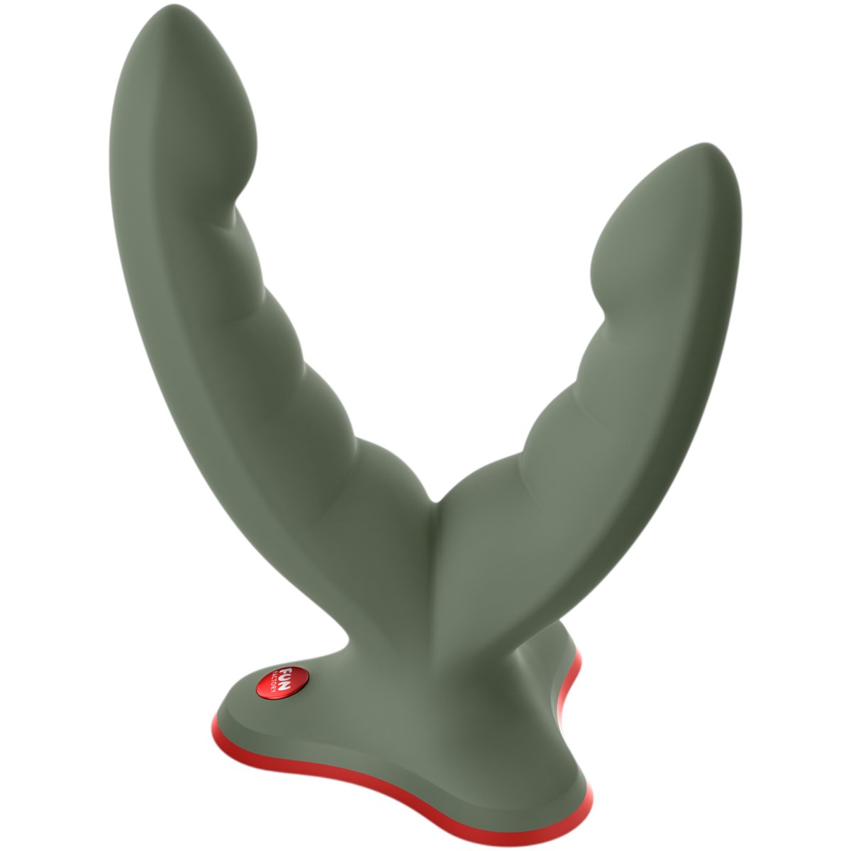 Fun Factory Ryde Double Ended Grinding Silicone Dildo, Olive