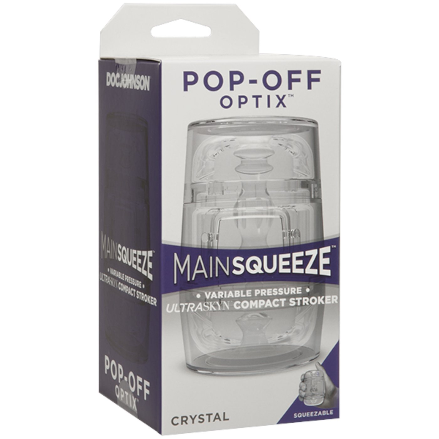 Main Squeeze POP-OFF OPTIX Mini Stroker Clear