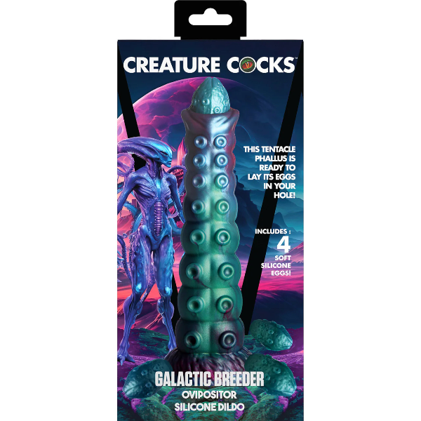 Creature Cocks Galactic Breeder Silicone Ovipositor Dildo with Eggs 8.7 Inch