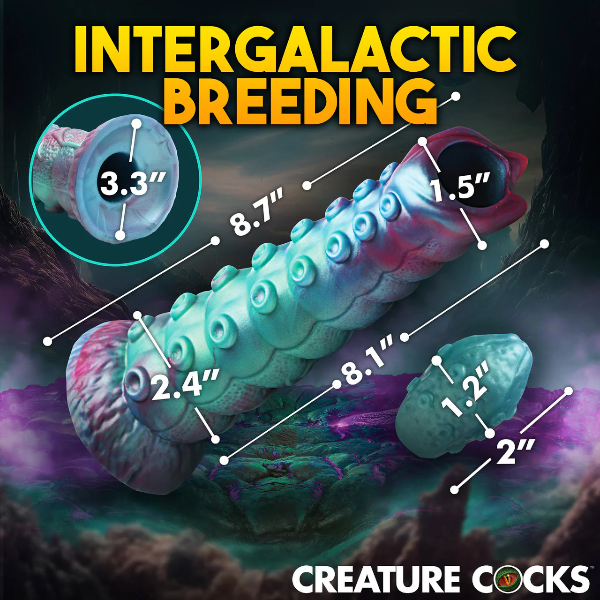 Creature Cocks Galactic Breeder Silicone Ovipositor Dildo with Eggs 8.7 Inch