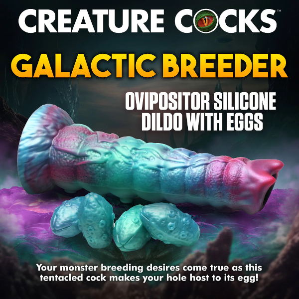 Creature Cocks Galactic Breeder Silicone Ovipositor Dildo with Eggs 8.7 Inch