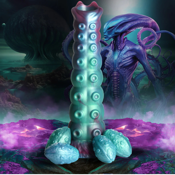 Creature Cocks Galactic Breeder Silicone Ovipositor Dildo with Eggs 8.7 Inch