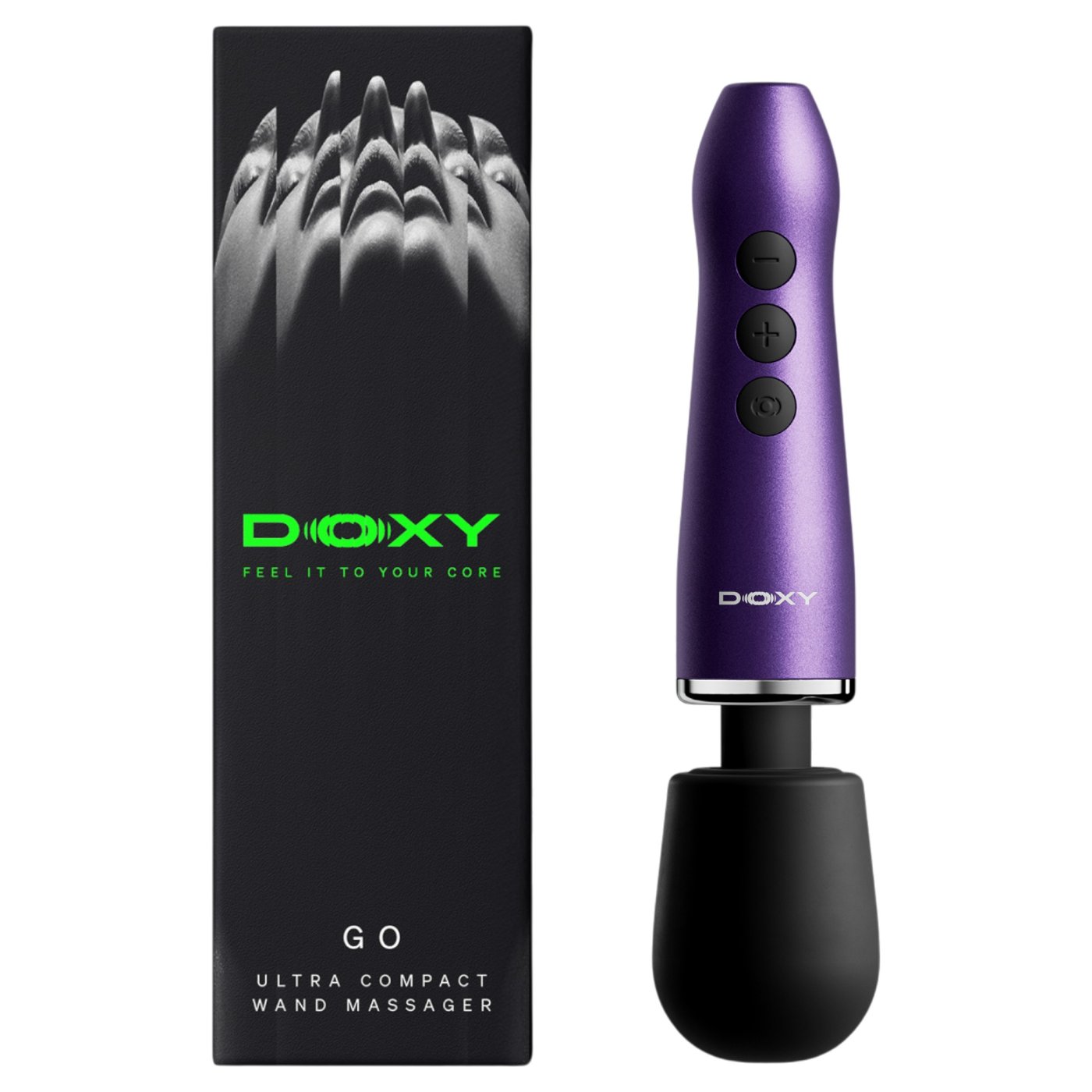 Doxy Go Ultra Compact Rechargeable Mini Wand Vibrator Purple
