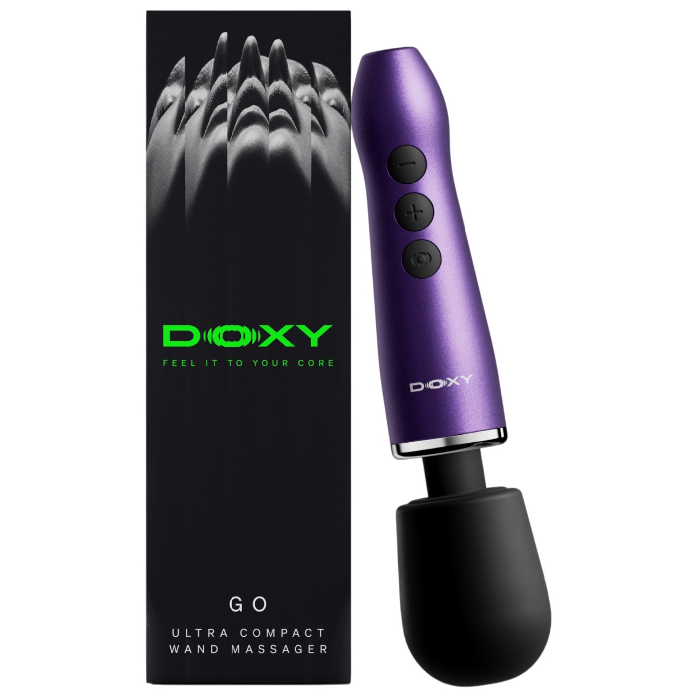 Doxy Go Ultra Compact Rechargeable Mini Wand Vibrator Purple