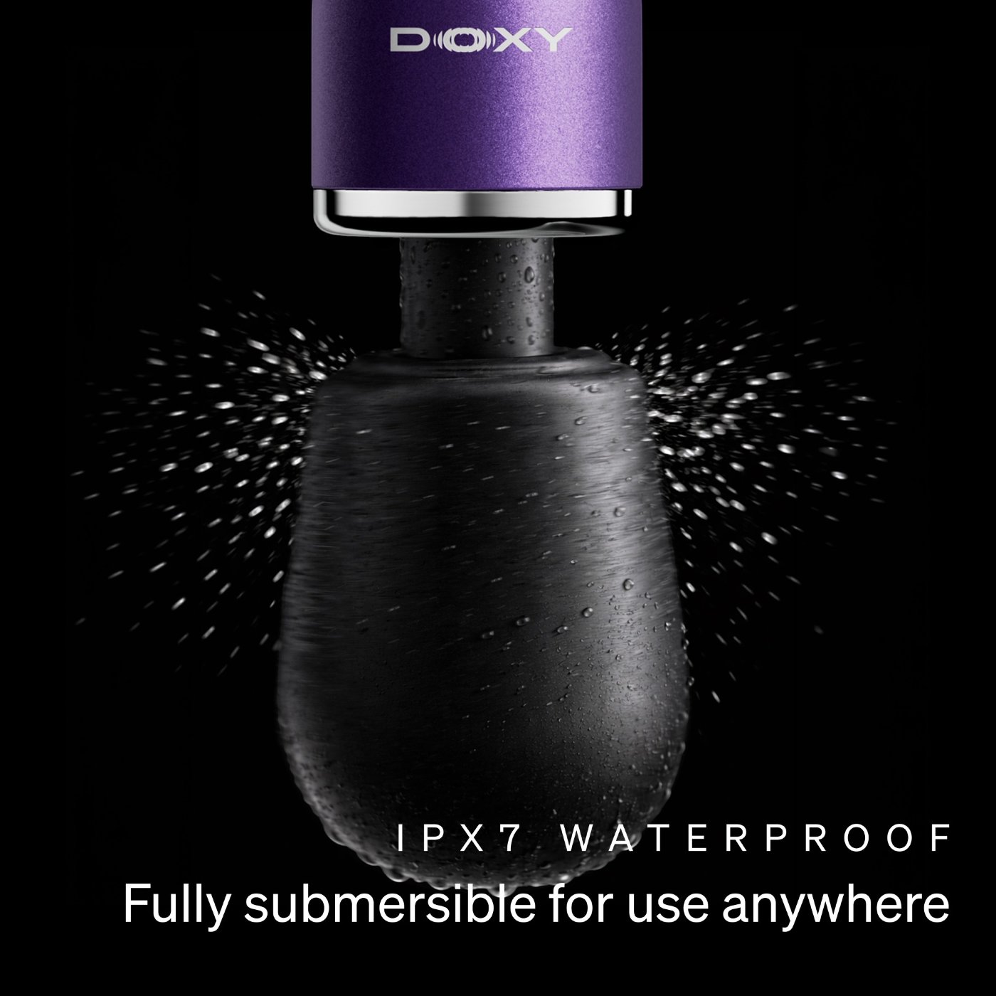Doxy Go Ultra Compact Rechargeable Mini Wand Vibrator Purple